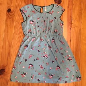 Floral empire waist dress pleats XXL xhileration